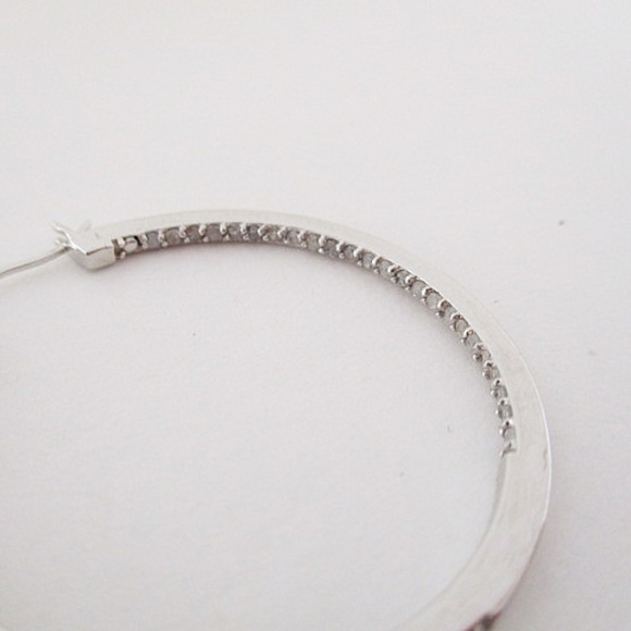 Macys Sterling Silver Hoops - Picture 5 of 8